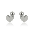 E-618 Xuping Jewelry Fashion Rhodium color diseño simple aretes en forma de corazón pendientes